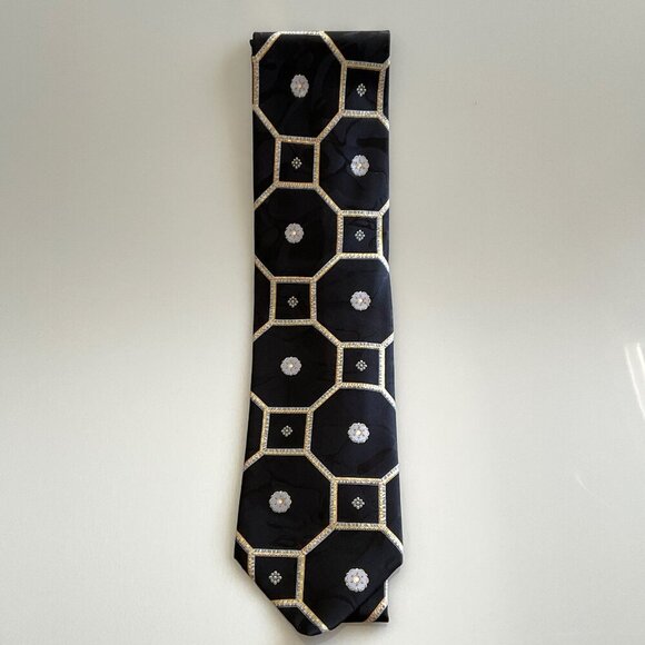 NEW VINTAGE BRIONI TIE NEIMAN MARCUS 100% SETA-SILK WITH BOX HAND MADE ITALY - Picture 5 of 14